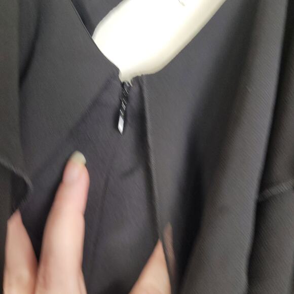 Rodarte x Universal Standards black ruffled wide leg jumpsuit Size 2XL Boho Glam - Picture 11 of 14